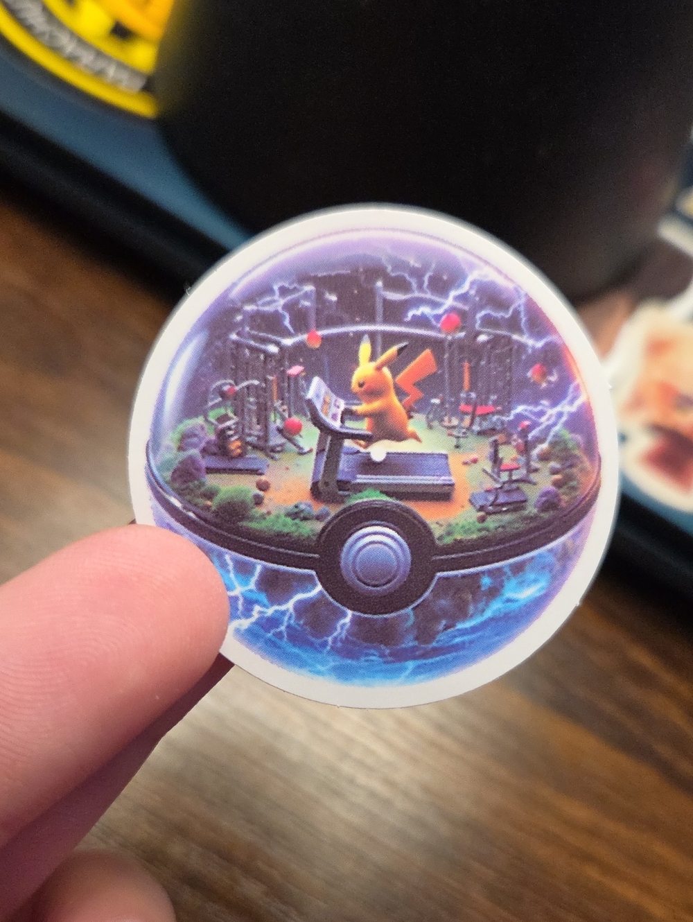 Pikachu Pokéball Sticker - Yellow Electric Design